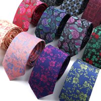 26 Styles Men's Jacquard Novelty Ties Skinny Floral Paisley Striped Necktie Business Narrow Suit Shirt Daily Wear Accessories