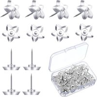 Bview Art Plastic Star Push Pins - Colorful Clear Thumb Tacks for Cork Board, Bulletin Wall (Decorative Tacks)