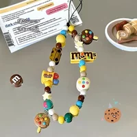 INS Korean Original Cookies Cute Vintage Cell Phone Charms for Girls Boys New Phone Strap Lanyard Anti-lost Fashion Keychain