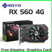 SOYO AMD Radeon RX550 4GB GPU GDDR5 14nm For Desktop PC Games Video RX560 Graphics Card 128bit RX 550 Computer Components