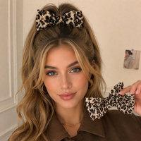1pc Vintage Leopard Print Bow Premium Hair Grab Hair Accessory Is Suitable for Women to Wear