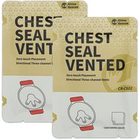 RHINO RESCUE Tactical Chest Seal Vented, Trauma Care for Combat Medics Chest Sealing Patch,IFAK Supplies
