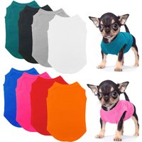Blank Dog Shirts Summer Pure Cotton Clothes Fit for Extra Small Medium Large Dogs Soft Plain Doggy Vest Cat Bottoming T Shirts