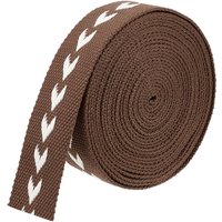 5 Yards Polycotton Jacquard Arrow Ribbon Clothes Accessories Coconut Brown 1-1/2 inch(38mm)