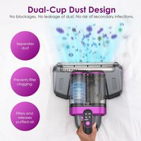 Cordless Mattress Vacuum Cleaner Bed Vacuum Cleaner Rotation Ultrasonic Tech Double-Cup Portable Handheld Vacuum