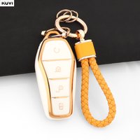 TPU Car Remote Key Case Cover Protect Fob Keychain For BYD Song PRO Qin Plusdmi Atto 3 Han EV Max Tang DM Dolphin Accessories