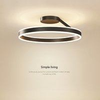 Nordic Minimalist Ring Led Ceiling Chandelier Lighting Round Dining Living Room Lamp Dimmable Bedroom Light Luster Home Fixtures