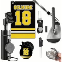 Golf Club Cleaning Kit with Golf Club Cleaner with Water Golf Towel Divot Repair Tool Groove Sharpener Golf Ball Alignment Kit