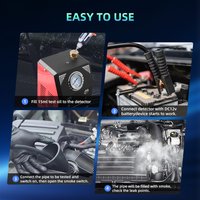 Degreat Auto Rauchleckdetektor mit Eingebauter Luftpumpe Diagnostischer Vakuumtester für Motorrad- und Auto-Rohrsystemprüfung