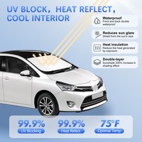 Car Windshield Sun Shade For Toyota Verso CHR Auris Yaris 86 Sunshade Sun Visor Protector Blocks UV Rays Summer Car Accessories