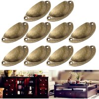 10PC Cabinets Pulls Drawer Knobs Replacement Handles Vintage Shell Handles For Furniture Cupboard Closet Door Furniture Hardware