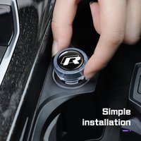 For Volkswagen VW R Beetle Touareg Tiguan Touran CC Golf 7 8 Car Cigarette Lighter Dust Cover Decoration Cap Sticker Accessories