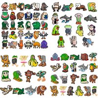 8-30Pcs Cartoon Shoe Charms Italian Brainrot Funny Animal Shoe Accessorie Decoration Fit Clog Sandal Wristband Buckle Kids Gift