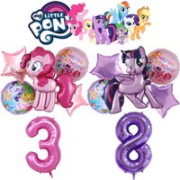 My Littles Ponyis Digit 1-10 Balloons Cute Unicorn Ballons Birthday Baby Shower Gender Reveal Party Decoration Classic Toys Gift