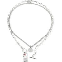 2PC Japanese Anime Demon Slayer Tanjiro Pendant Necklace Accessories Creative Design Trendy Necklace