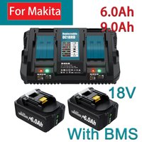 18V Battery 6Ah For Makita With LED lithium ion replacement LXT BL1860B BL1860 BL1850 For Makita rechargeable power tool battery