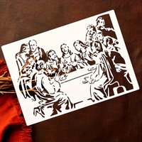 A4 29 *21cm The Last Supper DIY Stencils Wall Painting Scrapbook Coloring Embossing Album Decorative Paper Card Template,wall