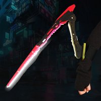 Acrylic Cyberpunk LED Katana Mantis Samurai Luminous Sword Cosplay Porp Cyberpunk light knife real japanese LED Katana Sword