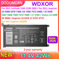 WDX0R Laptop Battery For DELL Vostro 14-5468 14-5471 14-3480/15-5568 5581 3583 Inspiron 13 15 5000/7000 Series Batteries WDXOR