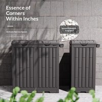 Large Outdoor Garden Garbage Can Trash Bin Plastic Wheelie Durable Lockable Lid Rainproof Leakproof Portable Wheels Garden