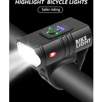 AliExpress alloet Bike Front Light LED Headlight 10W 6 Modes Flashlight USB Rechargeable Power Waterproof Display Bicycle Light Cycling Accessorie