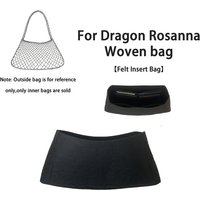 EverToner Felt Ultra-Light Purse Insert Organizer Fits For Dragon Rosanna Woven Bag Travel Makeup Organizer Shape protector