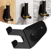 Gym Barbell Rack Vertical Wall Mount Holder Fits Bars Diameter 25 to 33mm Anti Rust Steel with Rubber Protection