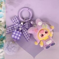 Dopamine Baby Three Years Flocking Doll Keychain Backpack Pendant Key Accessories Children'S Gift Party Small Gift