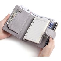 New A7 Loose Le Notebook Beautiful Top Layer Cowhide Lychee Pattern Notebook Luxury Leather Wallet Sli Korean Sle