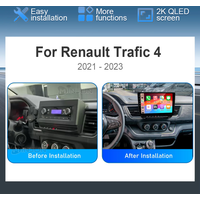 Radio samochodowe z Androidem 16, 2K QLED, bezprzewodowym CarPlay i Auto, stereo, do Renault Trafic 4 2021 2022 2023