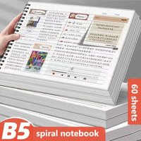 60 Sheets School Useful B5 Spiral Notebook Horizontal Line Notepad Diary Stationery Notebooks Supplies Office