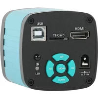 1080P 2K 4K 48MP HDMI USB TF Digital Industrial PCB Soldering Video Microscope Camera Zoom 180X 300X 200X 500X 130X Cmount Lens