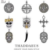 Pendant Skull Knight Maks Cross Tiger Tooth Royalty Orb Summer New Vintage Fine Jewelry Bijoux Rebel Street Gift For Woman & Men