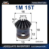 1 Mod15 Teeth 1M 15T Bevel Gear With Inner Hole 5 6 7 8mm Metal Gears For Model Car Modification DIY Durable Wear Resistant