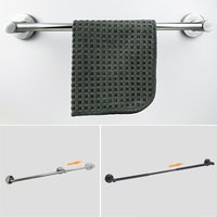 ELLEN Adjustable Single Towel Bar Expandable Bath Towel Holder Bathroom Wall Chrome or Black Towel Rack EL9924