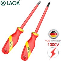 LAOA VDE Insulated Screwdriver S2 Insulation Phillips Isolation Current Electrician Cross Flat Screwdriver