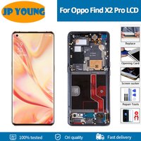 6.7" Original For Oppo Find X2Pro CPH2025 LCD Display Screen Touch Panel Digitizer For Find x2 pro PDEM30 OPG01 LCD with Frame