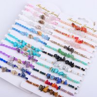 12Pcs/Lot Sweet Fashion Butterfly Irregular Stone Adjustable Women Bracelet Girl Handmade Rope Mixed Style Jewelry Party Gifts