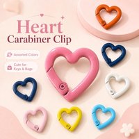 10/30/50/100Pcs Heart-Shaped Keychain Springs Trigger Clasp DIY Jewelry Key Rings Chain Hook Making Accessories Materials