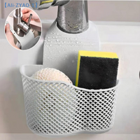 【ZYAO-1】Sink Draining Hanging Basket Adjustable Kitchen Accessories Sink Bag Soap Sponge Shelf Faucet Holder