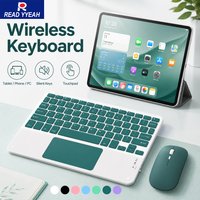 2026 New Mini 7Color Silent Ergonomic Keyboard With Touchpad Wireless Bluetooth Keyboard Mouse For iPad TV Box Laptop Smartphone