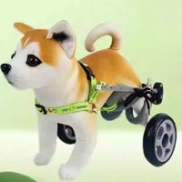 Adjustable Pet Wheelchair for Disabled Dogs & Cats - Rear/Front Leg Support, Lightweight Cart with Detachable Harness