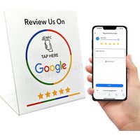NFC Google Review Stand Display Table NFC Tap Card Stand Reivew us on Google 13.56MHz NT/AG 215 Chip 504bytes NFC Review Stand