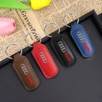 High-end Leather Car Keychain Keyring Key Ring Accessories For Audi Sline A1 A3 A4 A5 A6 A7 A8 Q2 Q3 Q5 Q7 Q8 TT B6 B8 C5 B9 RS3