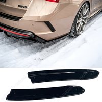 2Pcs Rear Bumper Side Splitters For Skoda Octavia RS Mk4 Lliftback Combi 2020-2024 Tuning Gloss Black Side Bumper Trims Bodykit
