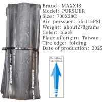 MAXXIS PURSUER 700x28C Puncture-resistant Bicycle Tire Durable Training Road Cycling Fold Sports Tire