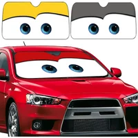 L-Lightning M-McQueen Eyes Car SunShade Windscreen Front Window Visor 70x130cm Sun Visor Solar Protect Plaid Gift Novelty Amagi