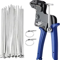 Kabelbinder für Edelstahlbinder, Handbinderwerkzeug, hochwertige Mehrzweck-Spannbänder zum Schneiden und Spannen