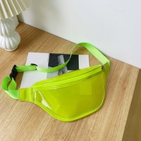 Transparent Chest Bag, Trendy Crossbody Waist Bag, Fashionable PVC Solid Color Beach Jelly Bag