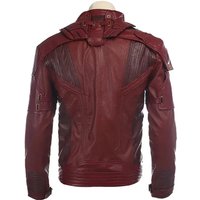 ADFF15DY20Starlord Jacket Cosplay Peter Jason Quill Red Costume Men Short Sleeves Shirt for Halloween Party Role Play